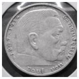 1938 GERMANY SILVER 2 MARKS AU