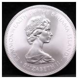 BAHAMAS 1972 SILVER TWO DOLLARS GEM