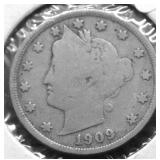 1909 V NICKEL VG