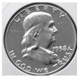1958 PROOF FRANKLIN  HALF DOLLAR