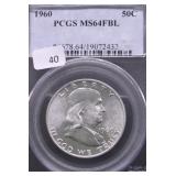 1960 PCGS MS64 FBL FRANKLIN HALF DOLLAR