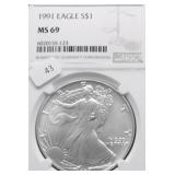 1991 NGC MC69 SILVER EAGLE