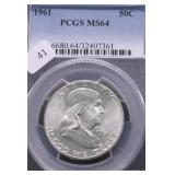 1961 PCGS MS64 FRANKLIN HALF DOLLAR
