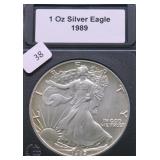 1989 SILVER EAGLE GEM BU
