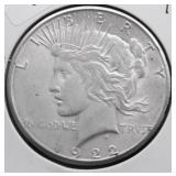 1922 S PEACE DOLLAR XF