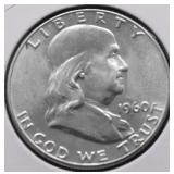 1960 GEM BU FRANKLIN HALF DOLLAR