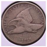 1858 FLYING EAGLE CENT VF
