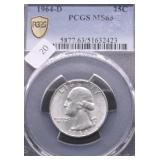 1964 D PCGS MS63 WASHINGTON QUARTER