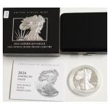 2024 PROOF SILVER EAGLE W BOX PAPERS