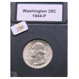 1944 GEMN BU WASHINGTON QUARTER