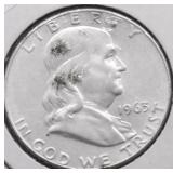 1963 CHOICE BU FRANKLIN HALF DOLLAR