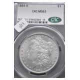 1884 O CAC MS63 MORGAN DOLLAR