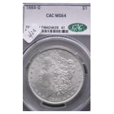 1884 O CAC MS64 MORGAN DOLLAR
