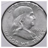 1963 CHOICE BU FRANKLIN HALF DOLLAR