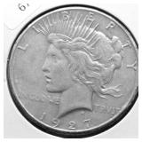 1927 PEACE DOLLAR XF