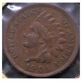 1904 INDIAN HEAD CENT AU