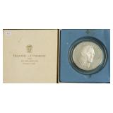 PANAMA PROOF 20 BALBOAS W BOX PAPERS 4 OZ SILVER