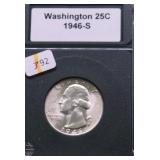 1946 S GEM BU WASHINGTON QUARTER
