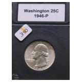 1946 GEM BU WASHINGTON QUARTER