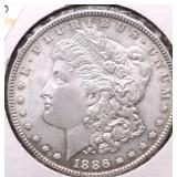1886 GEM BU MORGAN DOLLAR