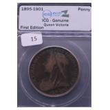 1901 G BRIT LARGE CENT ICG GENUINE