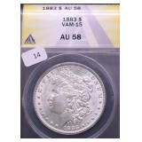 1883 ANACS AU58 MORGAN DOLLAR