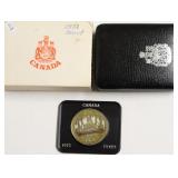1972 PROOF CANADA SILVER DOLLAR W BOX PAPERS