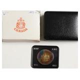 1973 PROOF CANADA SILVER DOLLAR W BOX PAPERS