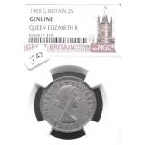 1965 G BRIT FLORIN NGC GENUINE