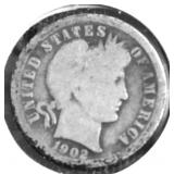 1902 BARBER DIME G