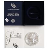 2019 W SILVER EAGLE W BOX PAPERS