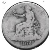 1873 TRADE DOLLAR AG