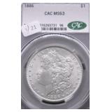 1886 CAC MS63 MORGAN DOLLAR