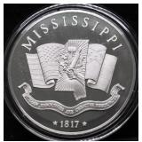 28.5 GRAMS SILVER MISSISSIPPI STATE SEAL
