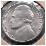 1950 D SUPURB GEM JEFFERSON NICKEL FULL STEPS