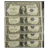 5 CH BU CONSECUTIVE SERIAL NUMBER SILVER CERTIFICA