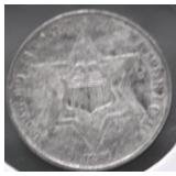 1861 SILVER 3 CENT VF