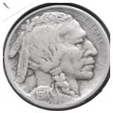 1914 S BUFFALO NICKEL VF