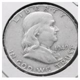 1949 FRANKLIN HALF DOLLAR XF