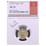 2024 NGC MS70 5$ GOLD EAGLE