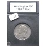 1983 P GEM BU WASHINGTON QUARTER