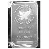 5 OZ .999 SILVER BAR