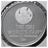 1982 .999 SILVER WORLDS FAIR ROUND