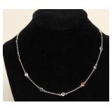 STERLING SILVER MULTI COLOR NECKLACE