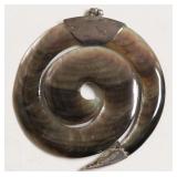 STERLING SILVER ALBALONE DISK