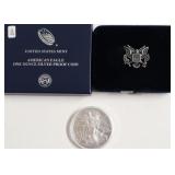 2021 PROOF SILVER EAGLE W BOX NO PAPERS