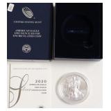 2020 W SILVER EAGLE W BOX PAPERS