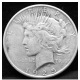 1925 PEACE DOLLAR VF