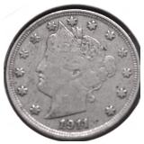 1911 V NICKEL VF