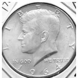 1964 D CHOICE BU KENNEDY HALF DOLLAR